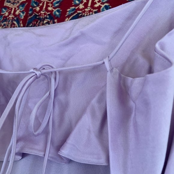 NWT Djerf Avenue Dream Dress Maxi Iris Purple Silk-Like Size Medium - Picture 12 of 16